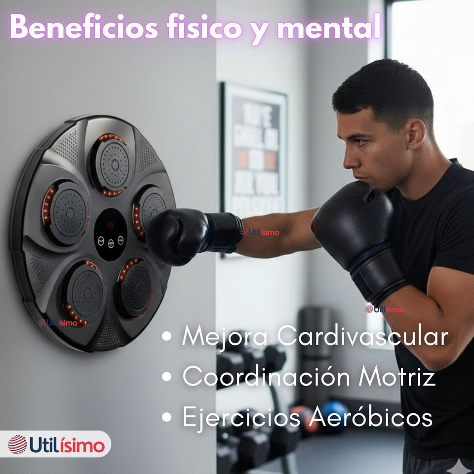 Máquina de Boxeo Musical Bluetooth con Guantes para Adulto y Niño