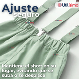 Conjunto de Vestir con Tirantes Camisa Pantalón Corto Algodón