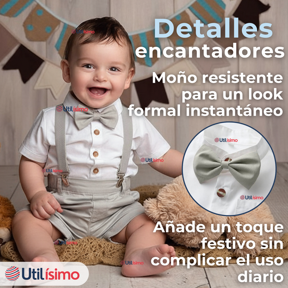 Conjunto de Vestir con Tirantes Camisa Pantalón Corto Algodón