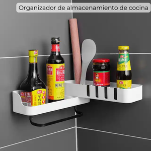 Organizador Esquinero Ajustable Multiuso para Baño y Cocina