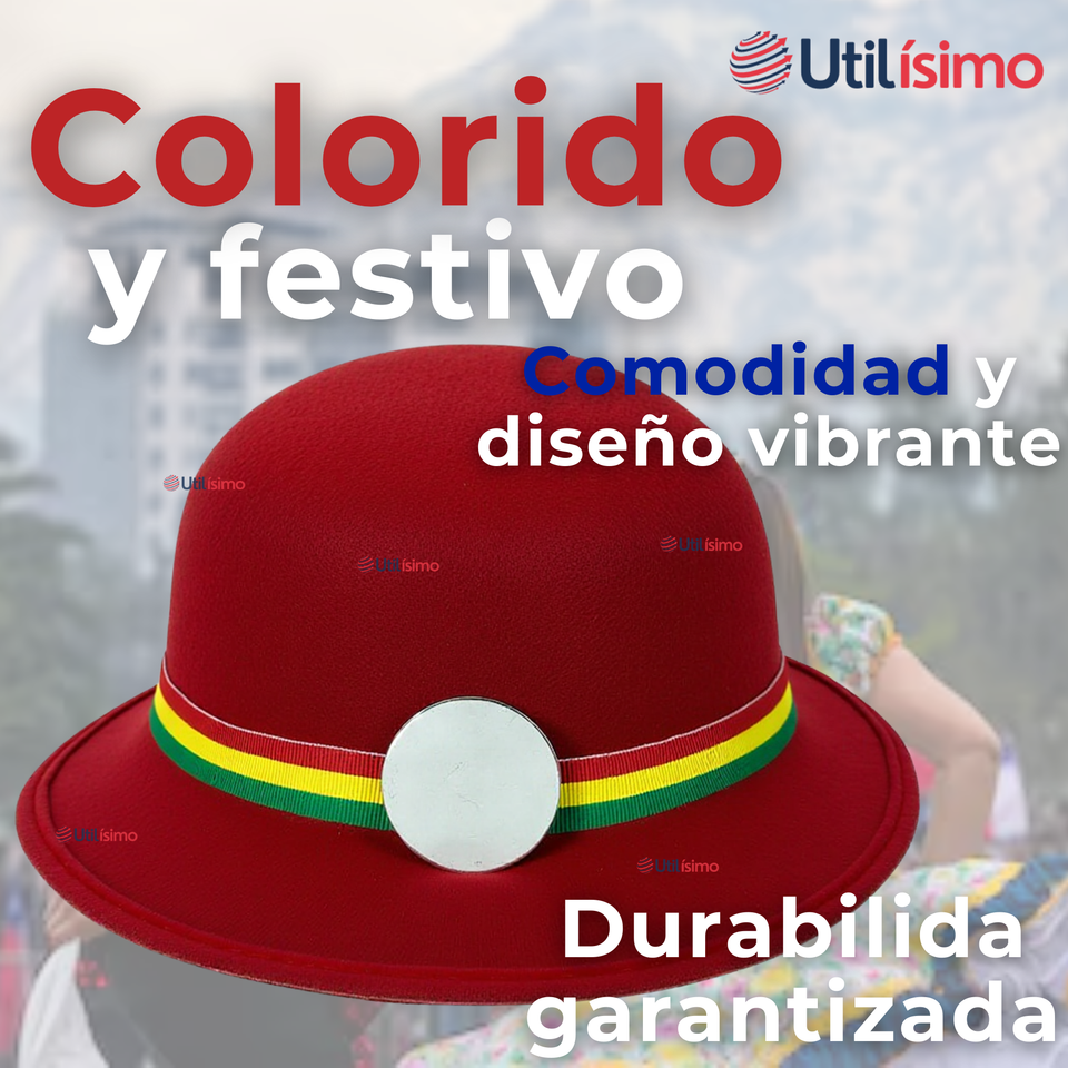 Sombrero Nortino Fiestas Patrias Gorro Niña Baile Danzas Rojo