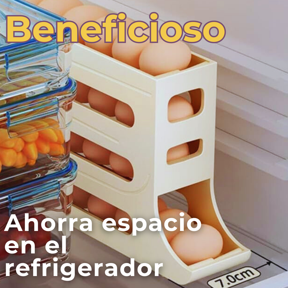 Organizador Dispensador De Huevos Para 30 Huevos Huevera 4 Niveles