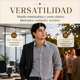 Camisa Cuadrille Hombre Blanco Azul Clásica Regular Fit