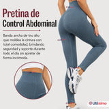 Calza Acanalada Cotelé Polar Con Chiporro Térmica Mujer Elásticada Aquamarine