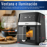Freidora de aire digital Oster® con recubrimiento Oster® DiamondForce, 4L de capacidad, CKSTAF40WDDF 1300W
