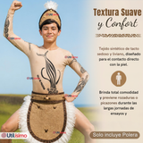 Pack 3 Poleras Efecto Piel Con Tatuajes Juvenil Rapa Nui Fiestas Patrias