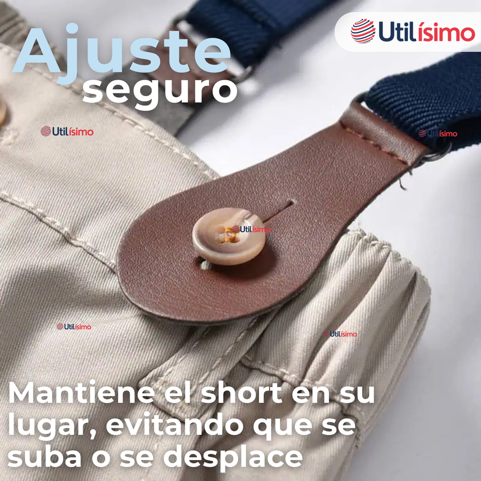 Conjunto de Vestir con Tirantes Camisa Pantalón Corto Algodón Niño