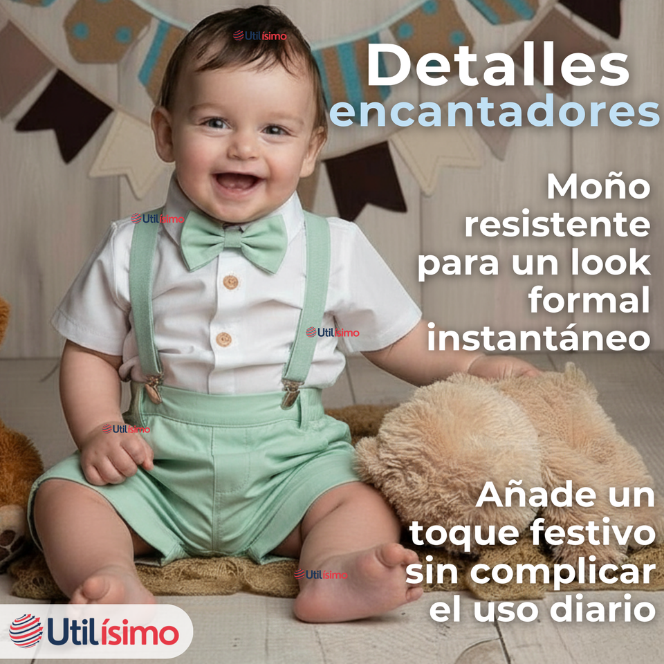 Conjunto de Vestir con Tirantes Camisa Pantalón Corto Algodón