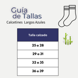 Calcetín Escolar Largo Bambú Azul Niñas