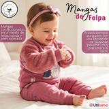 Conjunto 3 Piezas Buzo Pantalón Polerón Body De Algodón Tedmimak Burdeo Bebé Niña