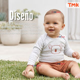Pack 4 Bodys Manga Larga 100% Algodón Tedmimak Sweet Nature Bebé Niño
