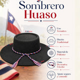 Sombrero Huaso Negro Tradicional Bandera Chile Fiestas Patrias