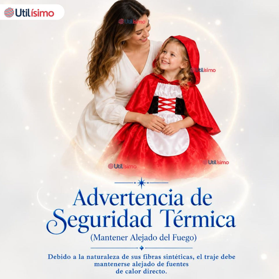 Disfraz Traje Vestido Caperucita Roja Personaje Cuento Infantil