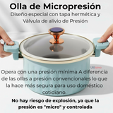 Olla de Micro Presión Esmalte Antiadherente Capacidad 12 Litros Color Azul