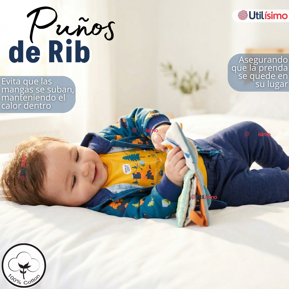 Conjunto 3 Piezas Buzo Pantalón Polerón Body De Algodón Amarillo Osos Bebé Niño