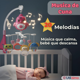 Móvil Giratorio Musical Proyector Bebé Niña Rosado
