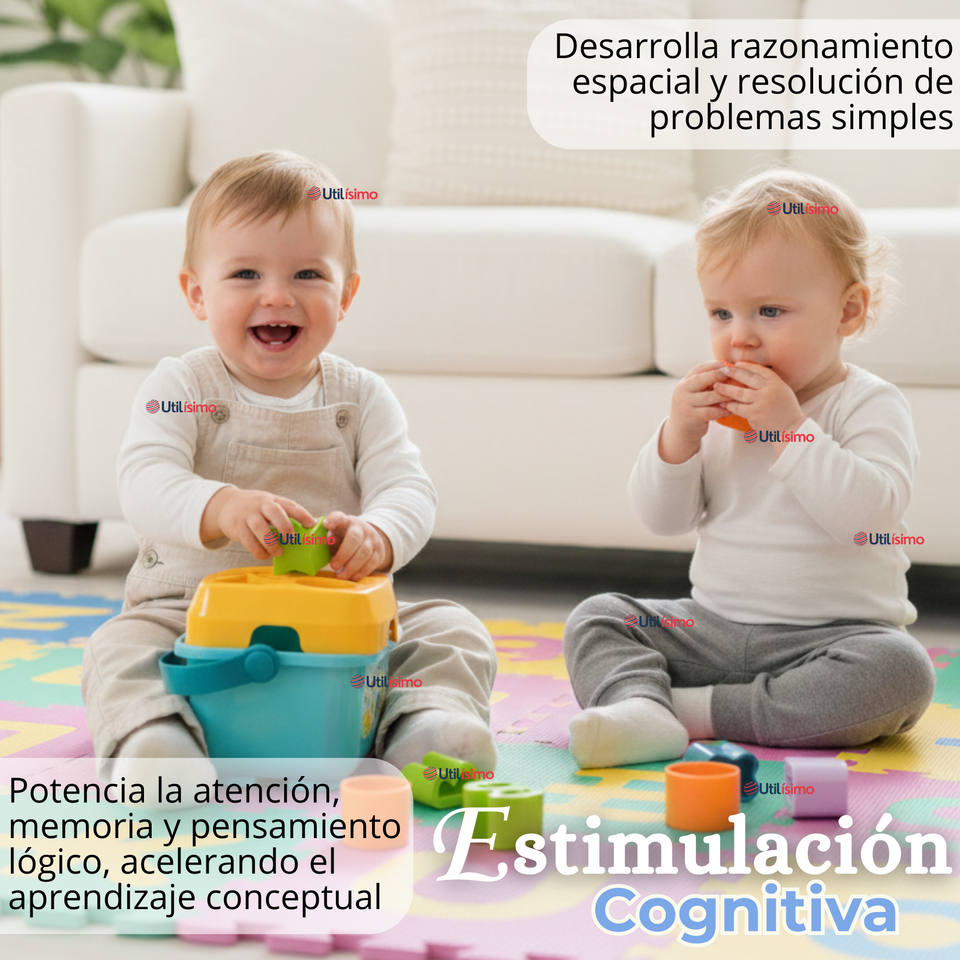 Cubo Bloques De Construcción 16 Figuras Educativo Didáctico Juguete Bebé Niño Niña