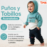 Conjunto 2 Piezas Polerón con Capucha y Pantalón 100% Algodón Bebé Niño Athletic Blue