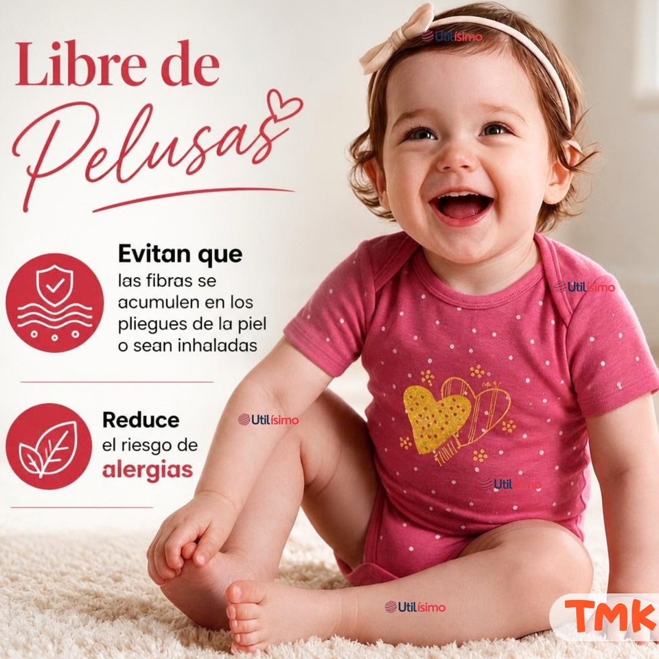 Pack 5 Bodys Manga Corta %100 Algodón Tedmimak Niña Lovely Bella