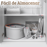 Trapeador Mopa Giratorio 360° Balde Centrifugo Microfibra
