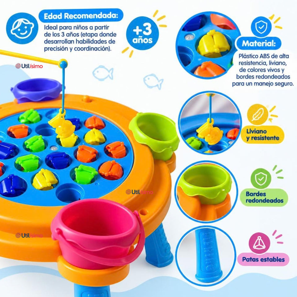 Juguete Pesca Magnético Interactivo Musical Infantil