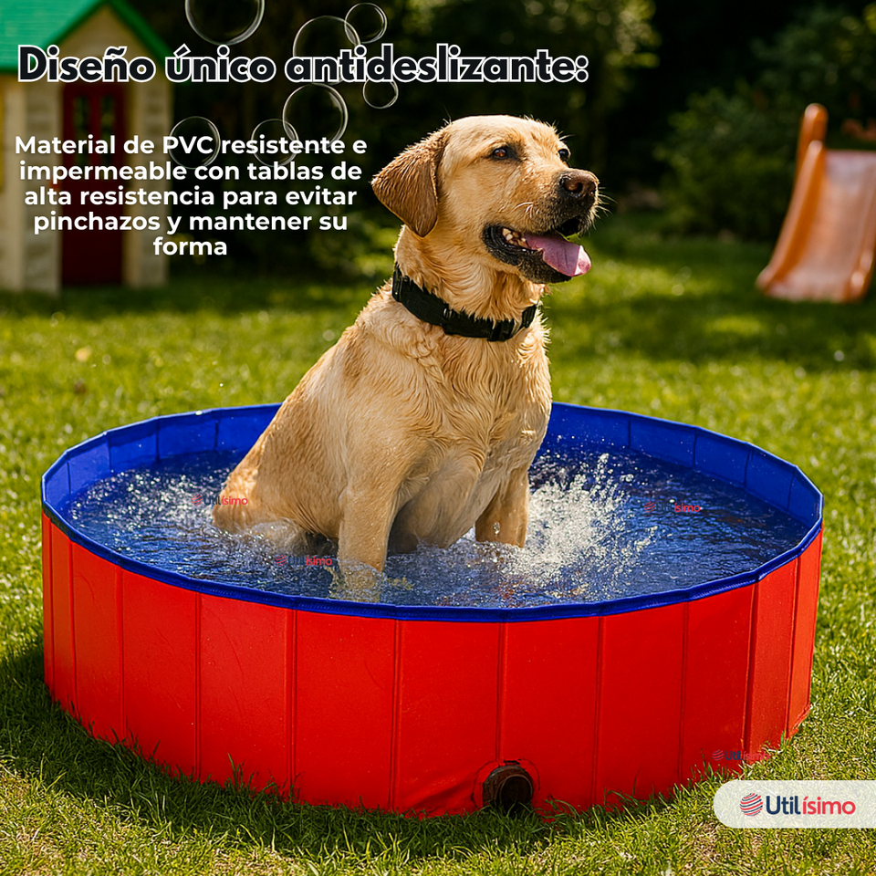 Piscina Bañera Portátil Plegable Para Perros 80x20cm