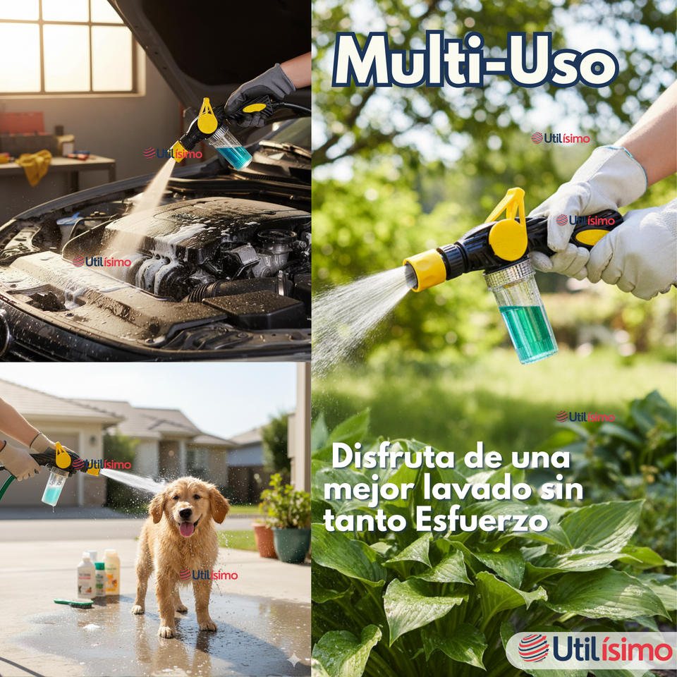 Pistola de Riego con Dispensador Pulverizador de Espuma