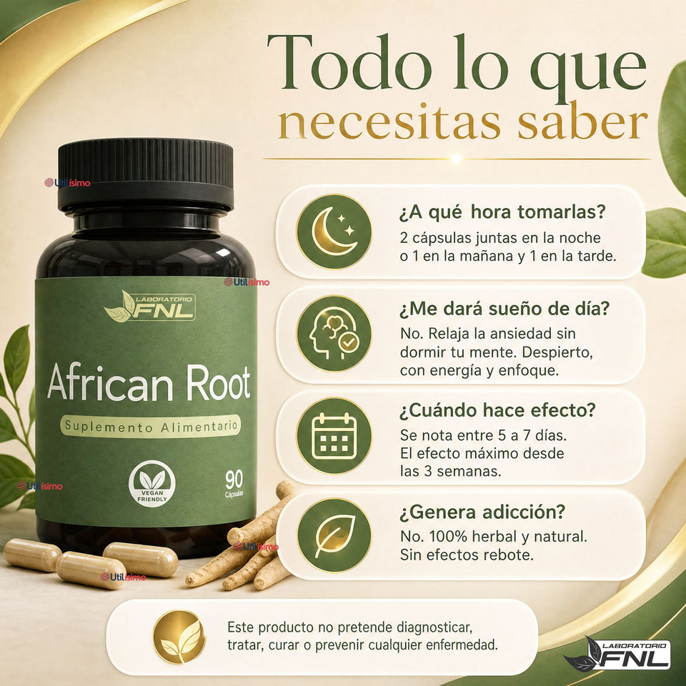 African Root 90 Cápsulas FNL Suplemento Alimentario