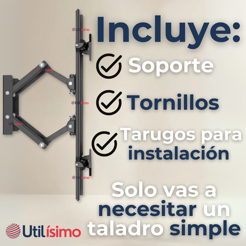 Soporte TV Pared Ajustable 50Kg 40 a  85 Pulgadas 40 43 50 55 60 65 70 75 77 80 82 85