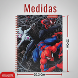 Pack 10 Cuadernos Universitarios SpiderMan 100 Hojas Proarte Diseño Surtido