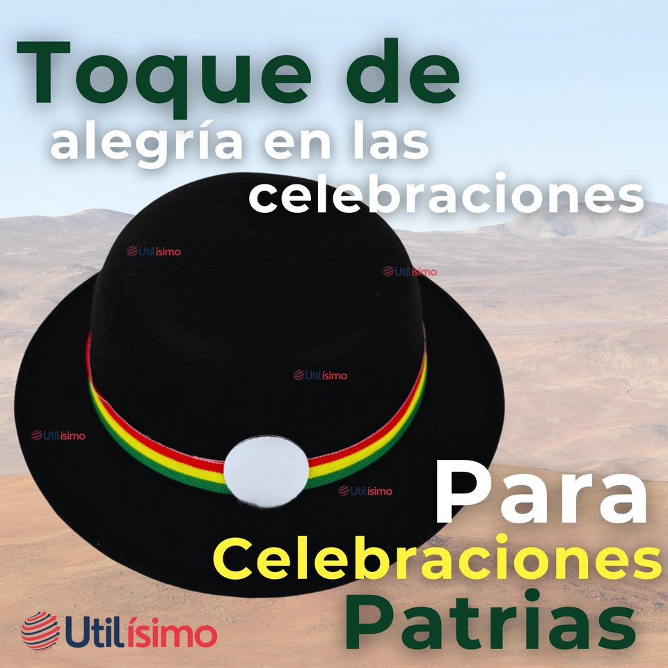 Sombrero Nortino Fiestas Patrias Gorro Niña Baile Danzas Negro