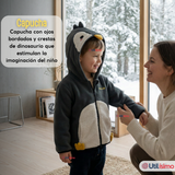 Polerón Polar Con Capucha Invierno Bebé Niño Happy Penguin