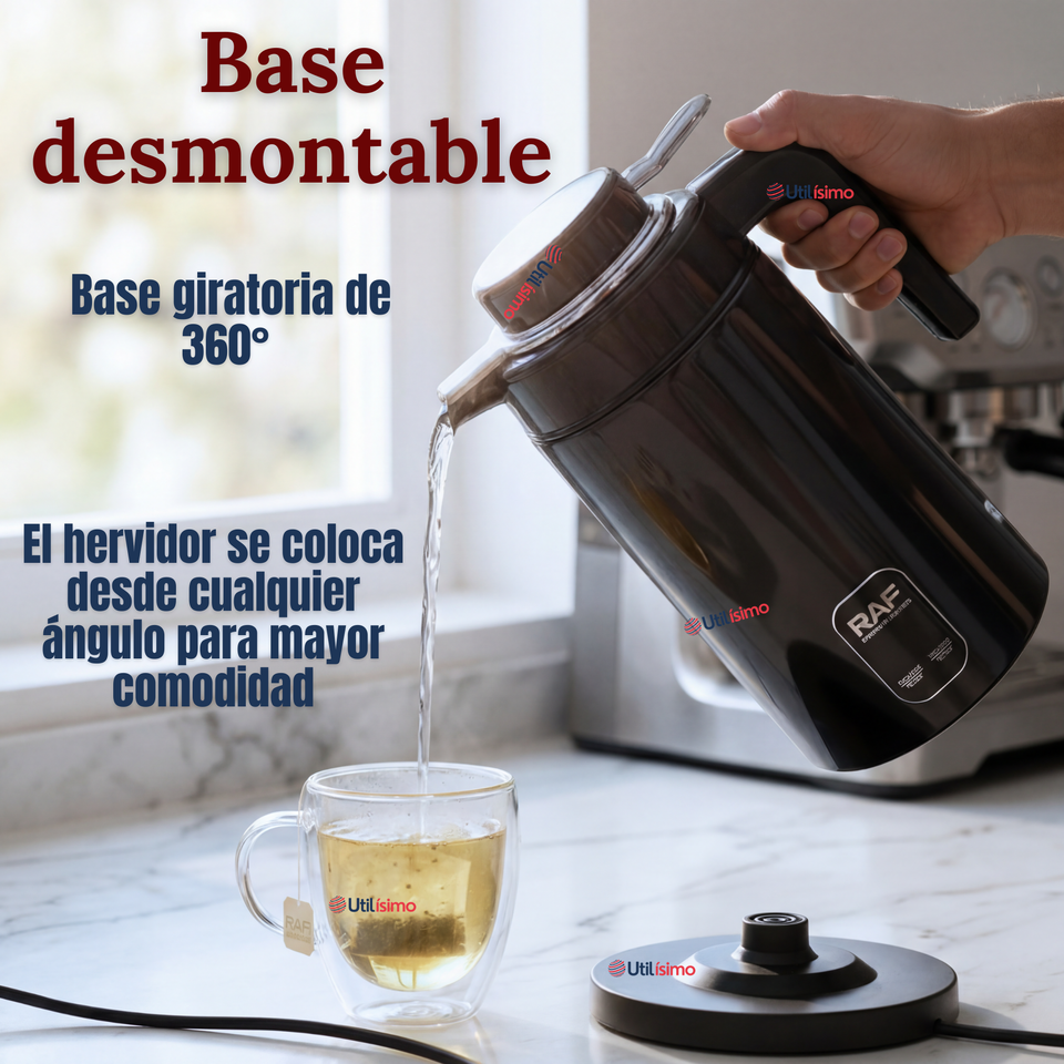Termo Hervidor Eléctrico RAF 1360W 2 Litros Negro