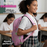 Mochila Escolar Kit Con Estuche y Lonchera 43cm Tela Oxford Niña