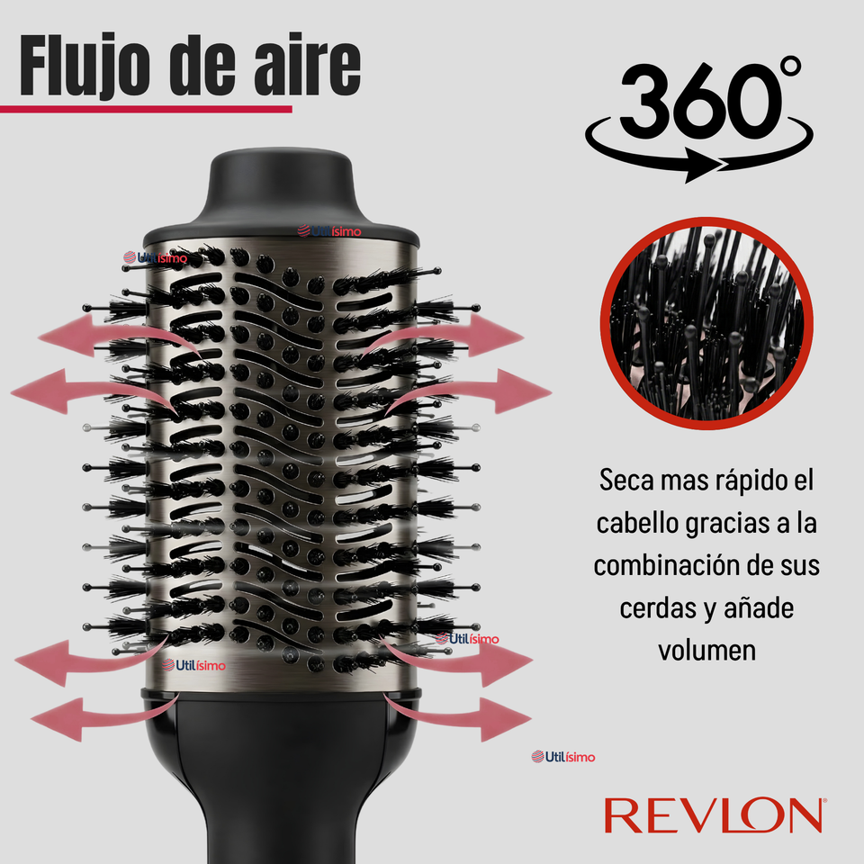 Cepillo Secador Alisador De Cabello One Step Revlon 800W Titanium