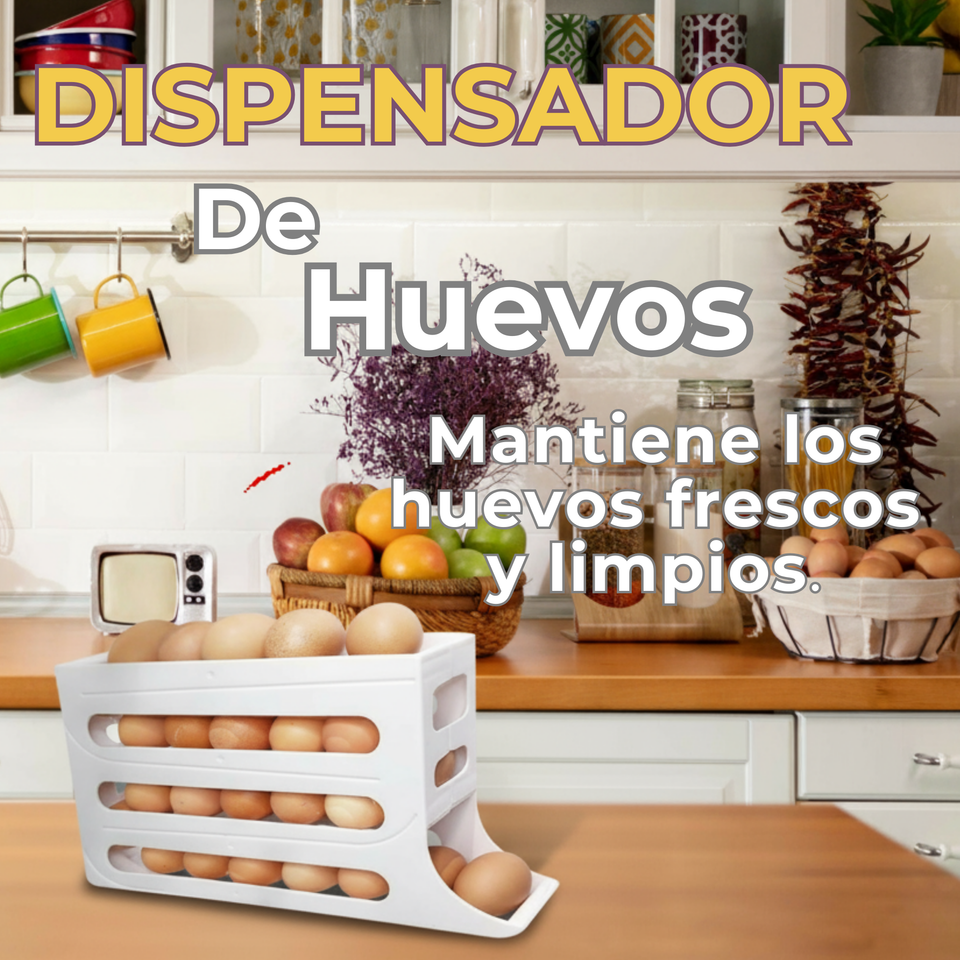 Organizador Dispensador De Huevos Para 30 Huevos Huevera 4 Niveles