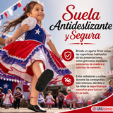 Zapatillas Chicle Negras Niña Bailes Danza Fiestas Patrias Talla 24-29