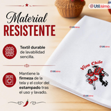 Pack 3 Pañuelos Baile Cueca 45cm Bordado Pareja Bailando Algodón Fiestas Patrias