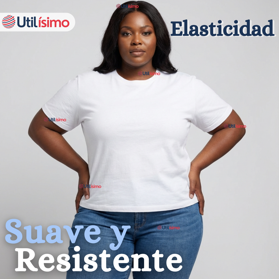 Pack 6 Camisetas Poleras 100% Algodón Básica Lisa Elástica Mujer Colores Surtidos