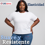 Pack 6 Camisetas Poleras 100% Algodón Básica Lisa Elástica Mujer Colores Surtidos