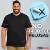 Polera Camiseta 100% Algodón Premium Manga Corta Básico Negro Hombre