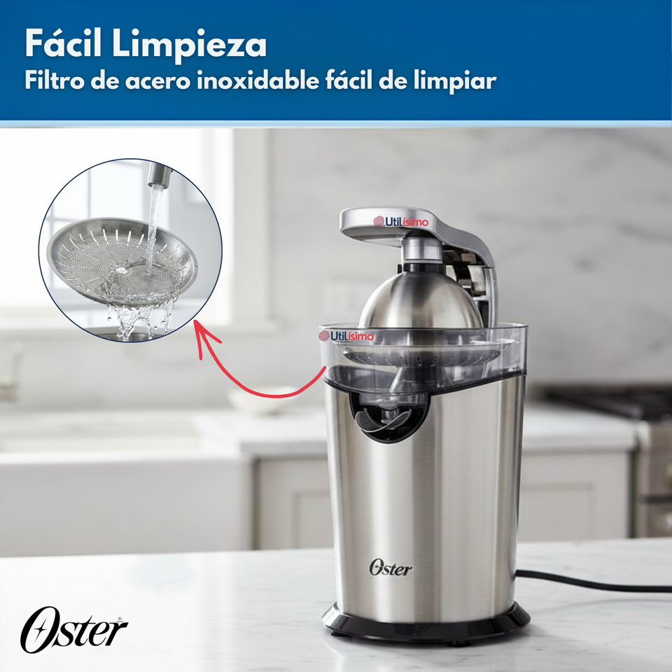 Exprimidor de cítricos Oster® de acero inoxidable FPSTJU4200