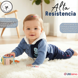 Conjunto 2 Piezas Buzo Pantalón Y Polerón Con Capucha De Algodón Azul Bebé Niño