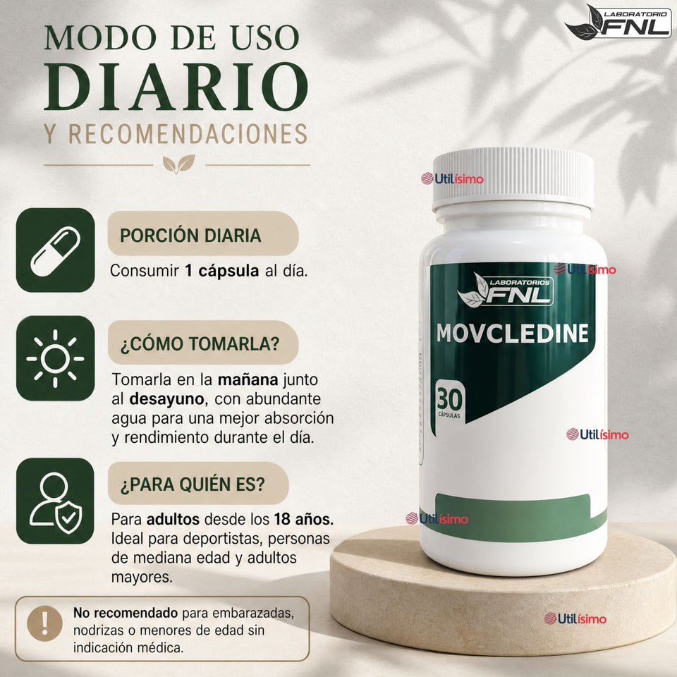 Movcledine FNL 30 Capsulas sin Sabor