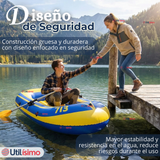 Bote Inflable Kayak + Remos + Bombín + Parches Capacidad 160kg 183x93cm