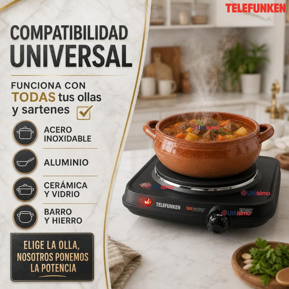Cocinilla Eléctrica Telefunken Tf Ae5500 Color Negro