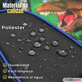 Mochila Escolar Con Ruedas + Estuche + Lonchera Poliéster Dinosaurio Niño