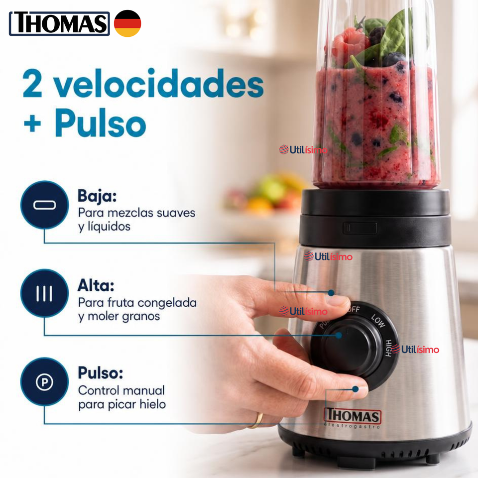 Licuadora Personal Blender Thomas Th-300pb 600 Ml Con accesorios