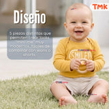Pack 5 Bodys Manga Larga 100% Algodón Tedmimak Sweet Nature Bebé Niño