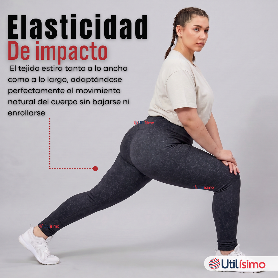 Calza Polar Con Chiporro Térmica Mujer Elásticada Negro Jeans